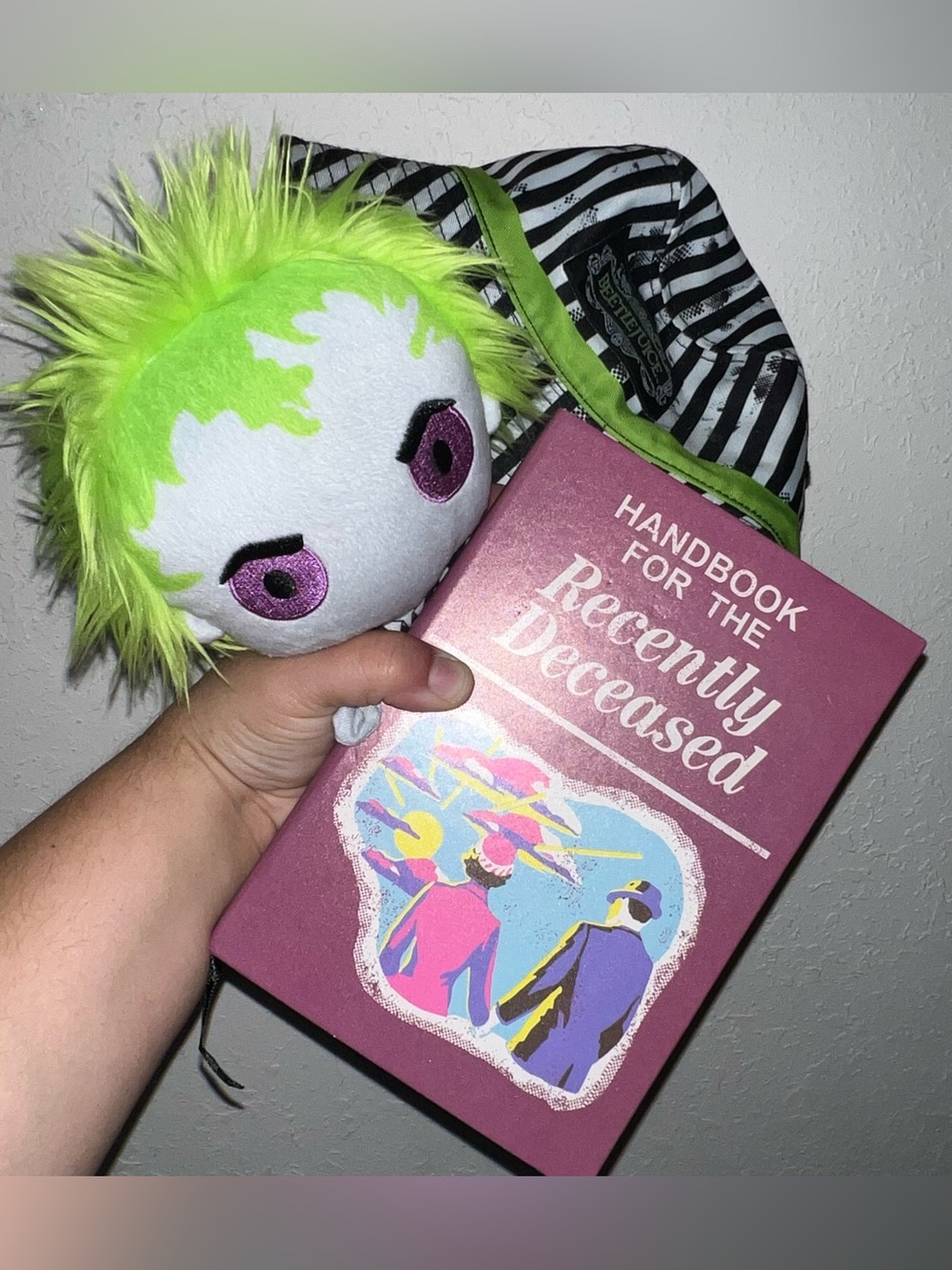 Beetlejuice Bundle Funko Plush Handbook Recently Deceased Notebook Bucket Hat